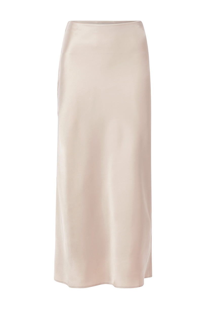 Satin Midi Skirt, caffee latte 223 Bild 1