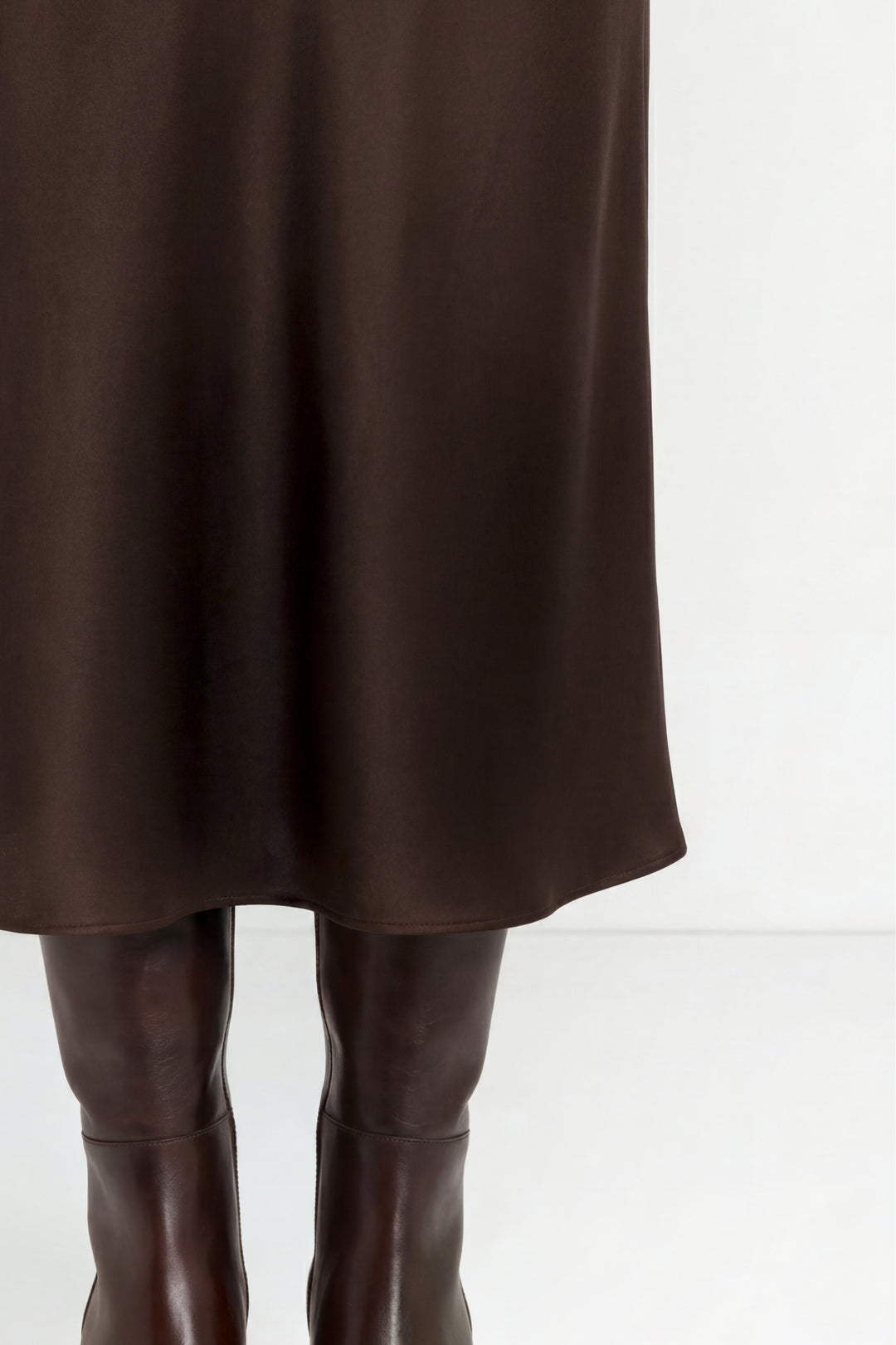 Satin Midi Skirt, chocolate torte 298 Bild 5