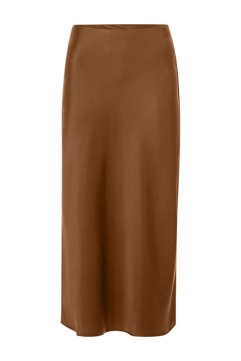 Satin Midi Skirt, hazel 279 Bild 1