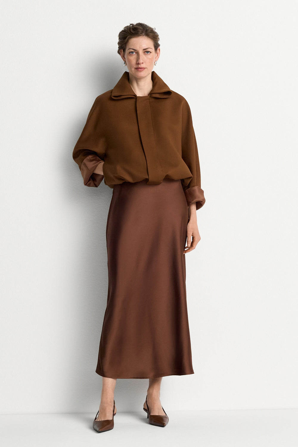Satin Midi Skirt, hazel 279 Bild 2