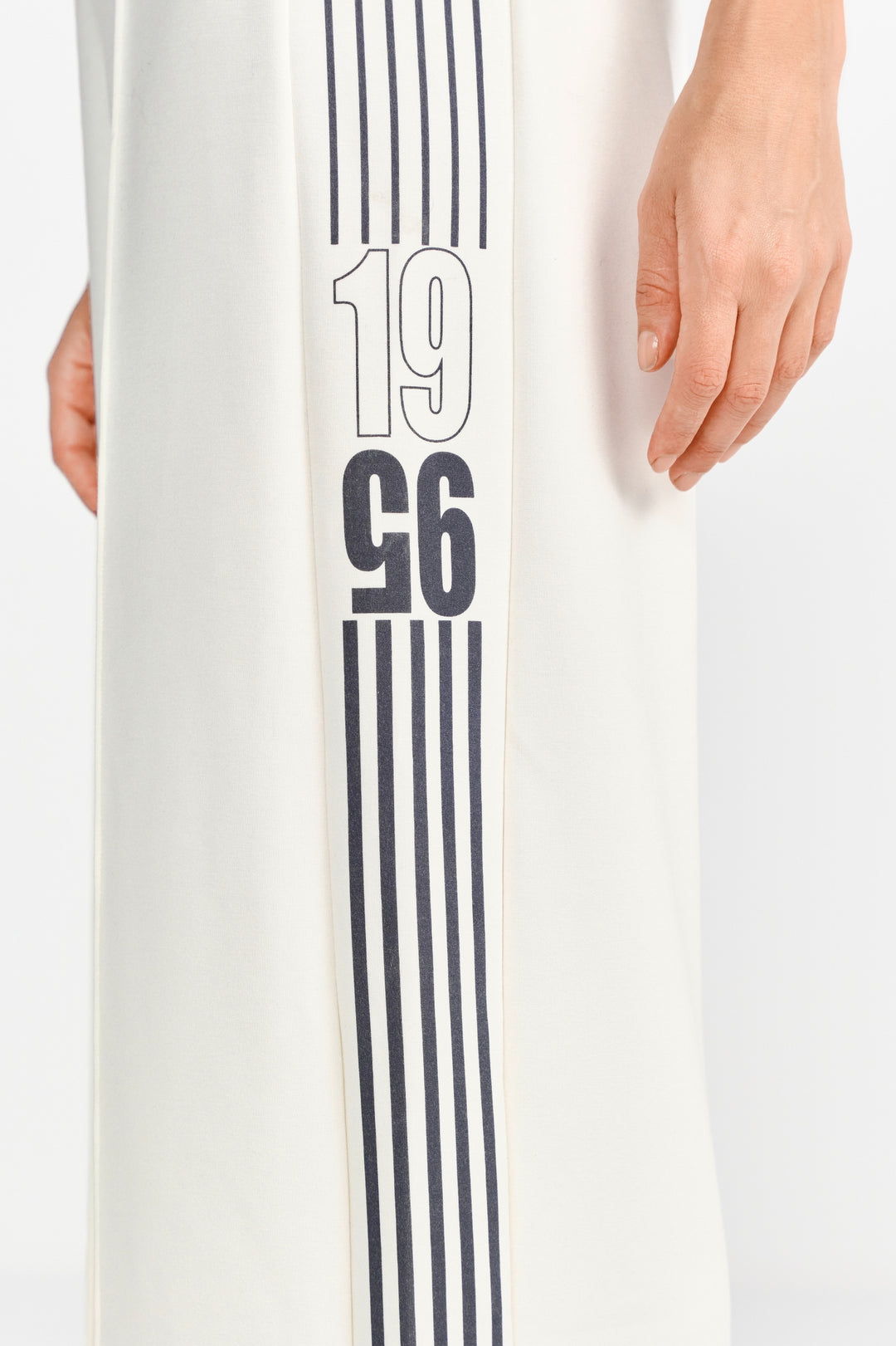 Scuba Wide Leg with Stripes, pearl white 113 Bild 5