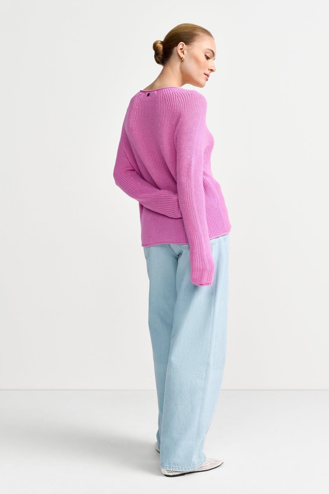 Seamless Crew-neck Half Cardigan, soft orchid 642 Bild 4