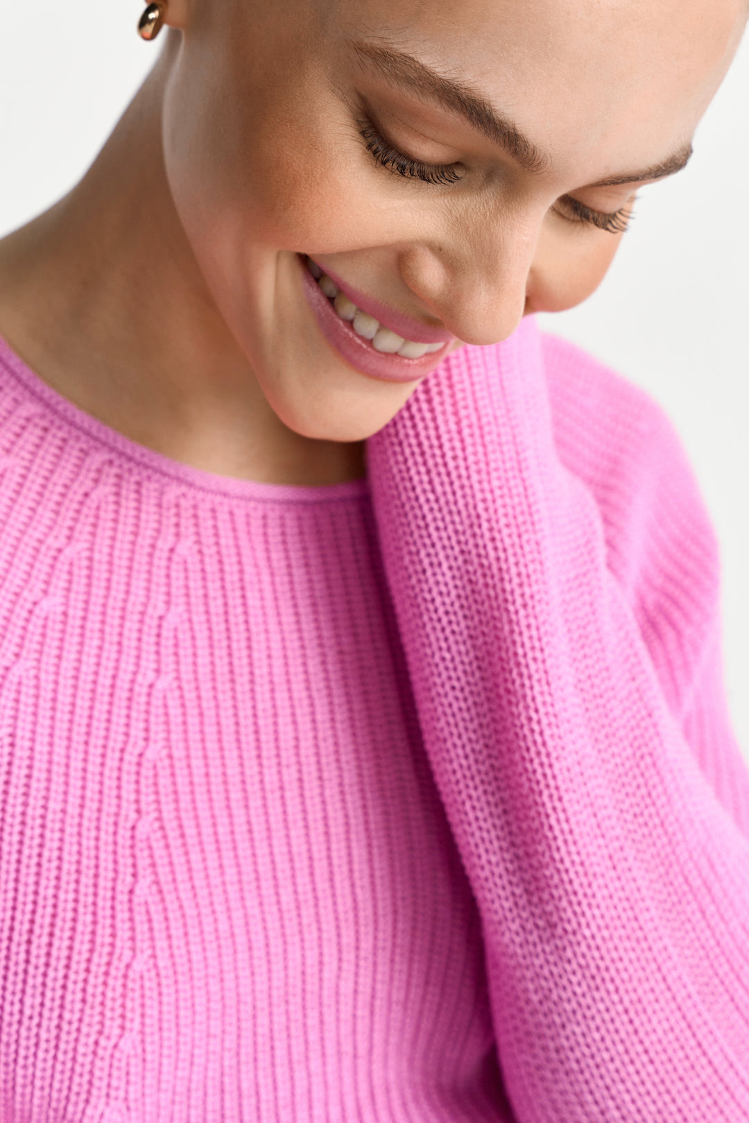 Seamless Crew-neck Half Cardigan, soft orchid 642 Bild 5