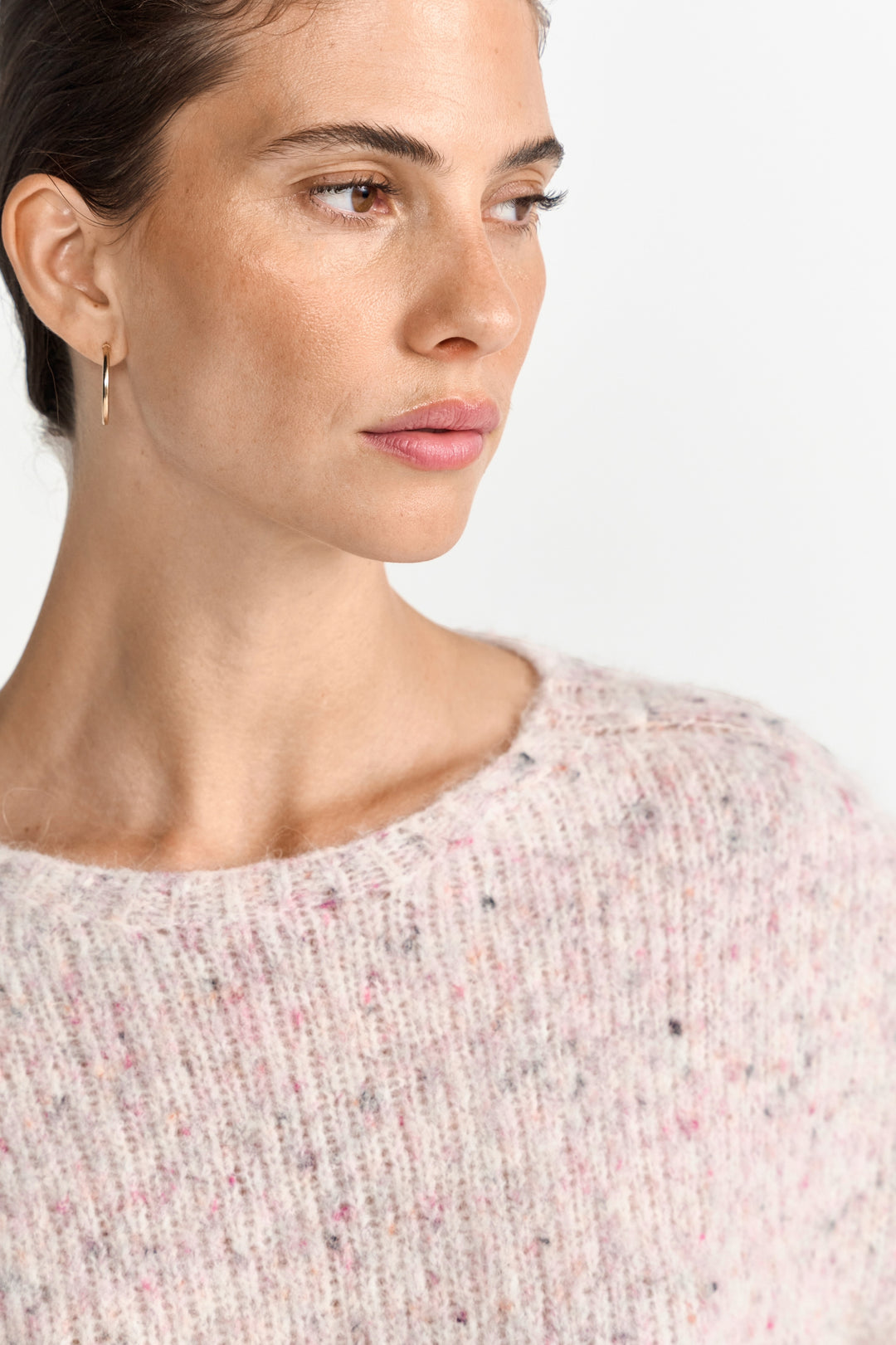Seamless Neps Yarn Crew, pearl white 113 Bild 5
