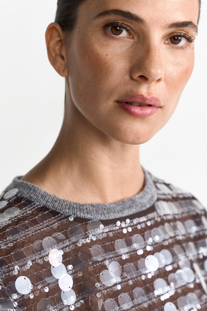 Sequin Shirt, grey melangé 845 Bild 5