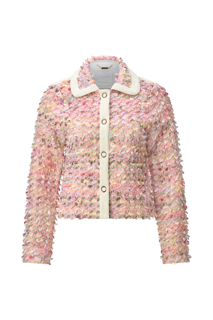 Short multi color loop jacket, soft papaya 305 Bild 1