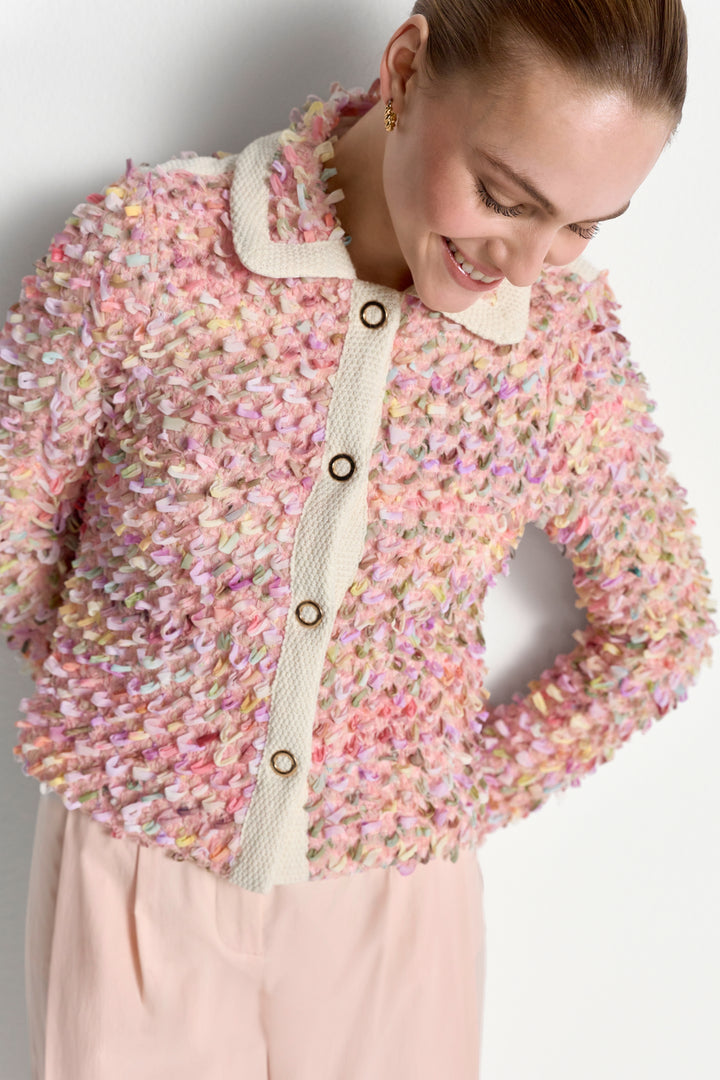 Short multi color loop jacket, soft papaya 305 Bild 3