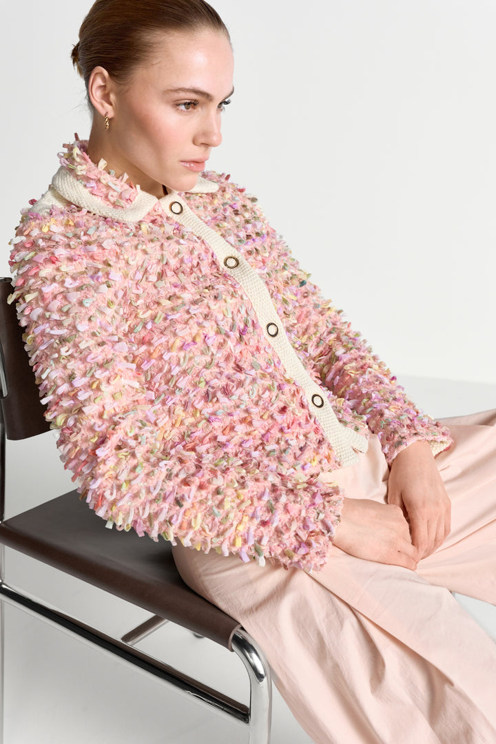 Short multi color loop jacket, soft papaya 305 Bild 6