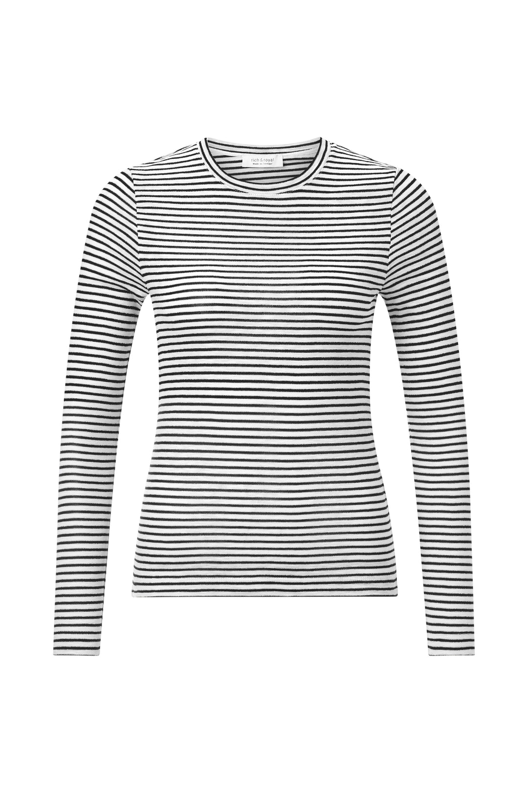 Sparkle Striped Longsleeve, dark chocolate 285 Bild 1