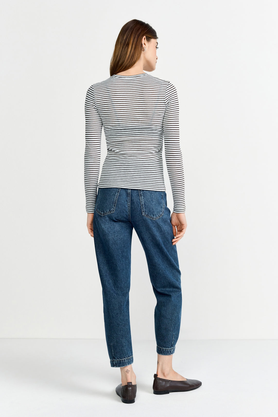 Sparkle Striped Longsleeve, dark chocolate 285 Bild 4