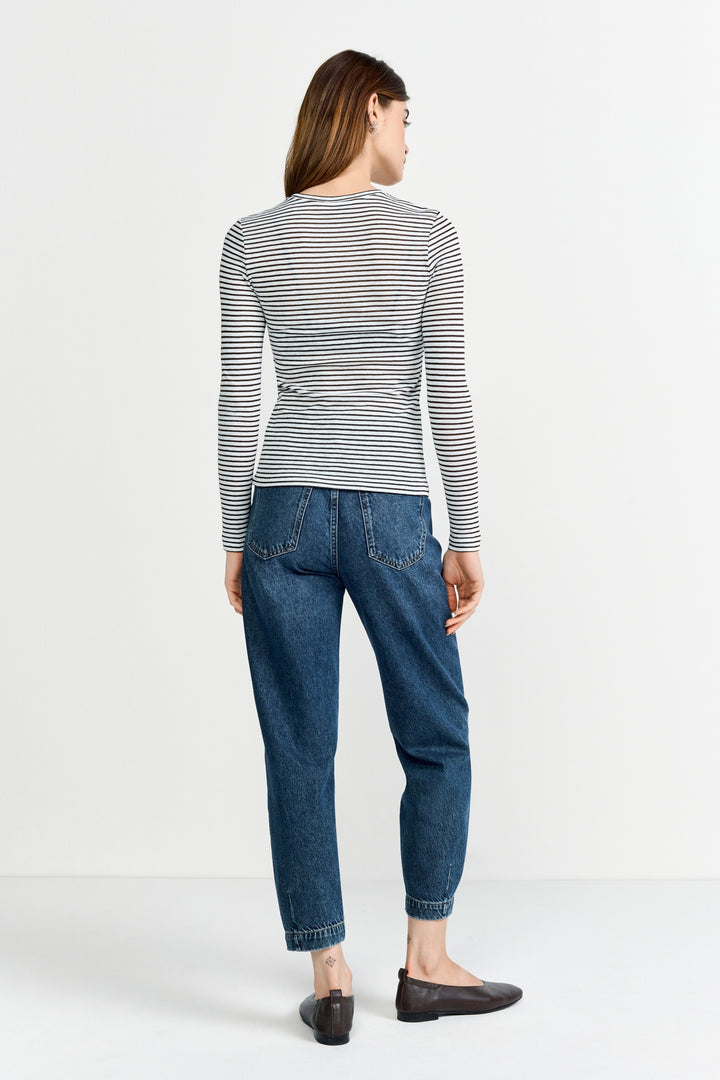 Sparkle Striped Longsleeve, dark chocolate 285 Bild 4