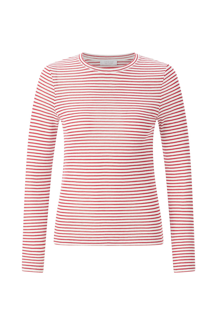 Sparkle Striped Longsleeve, holiday red 557 Bild 1