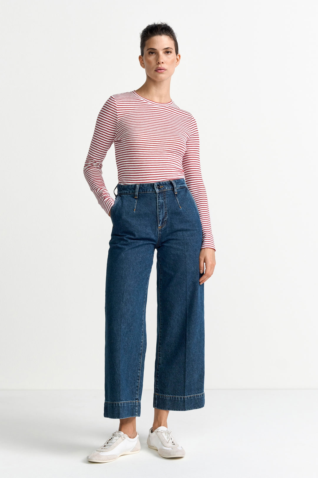 Sparkle Striped Longsleeve, holiday red 557 Bild 2