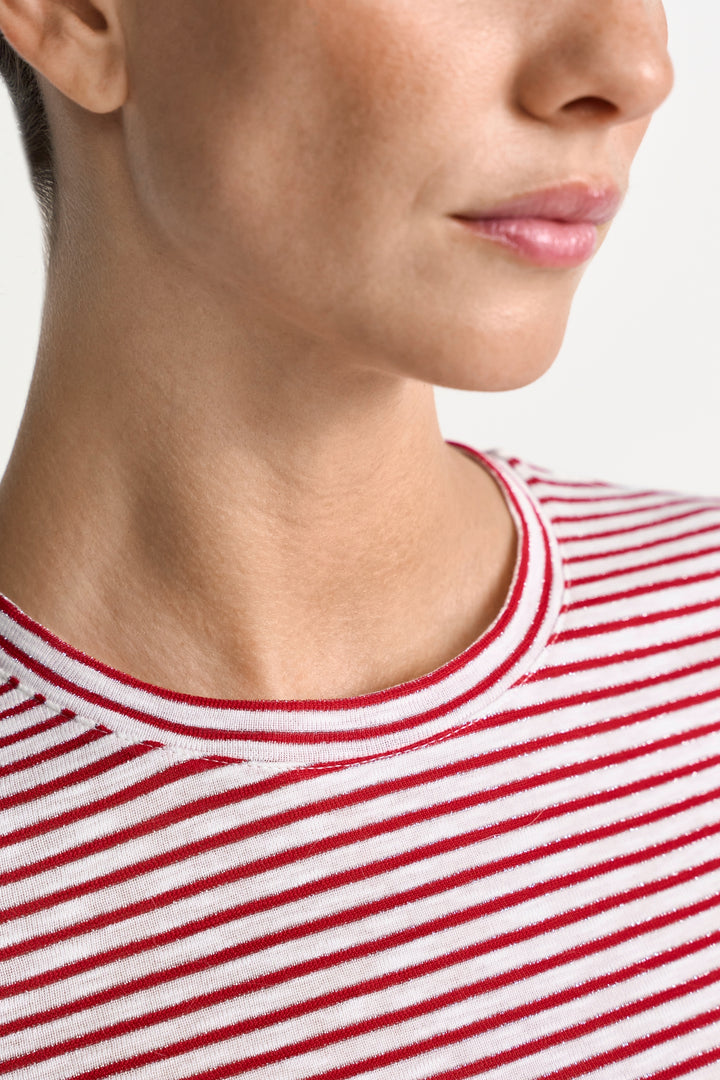 Sparkle Striped Longsleeve, holiday red 557 Bild 5