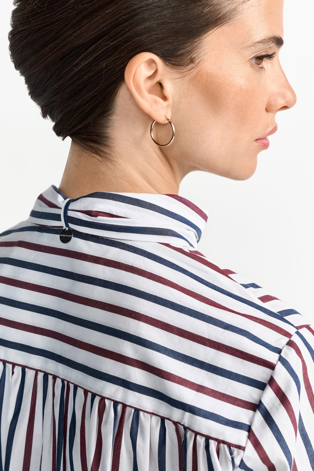 Striped Blouse with Bow, midnight blue 781 Bild 5