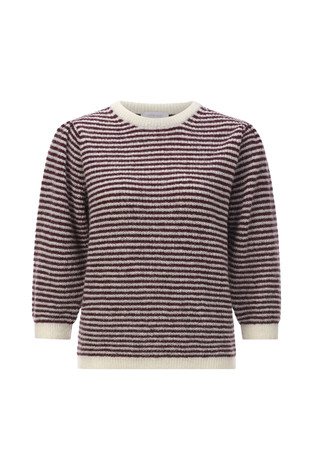 Striped Crew Puff Sleeves, ruby glow 599 Bild 1