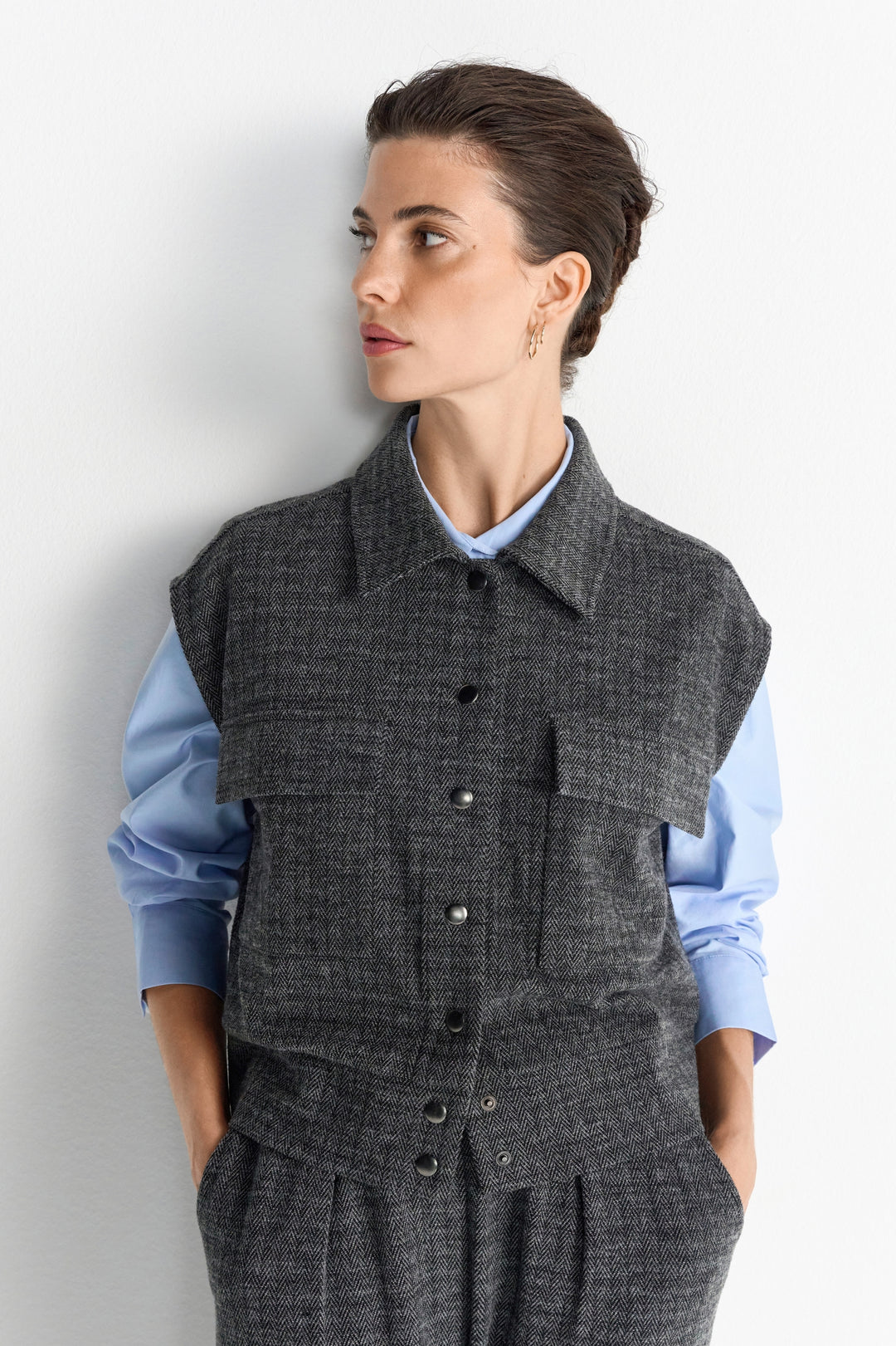 Suited Cargo Vest, silver mist 844 Bild 3