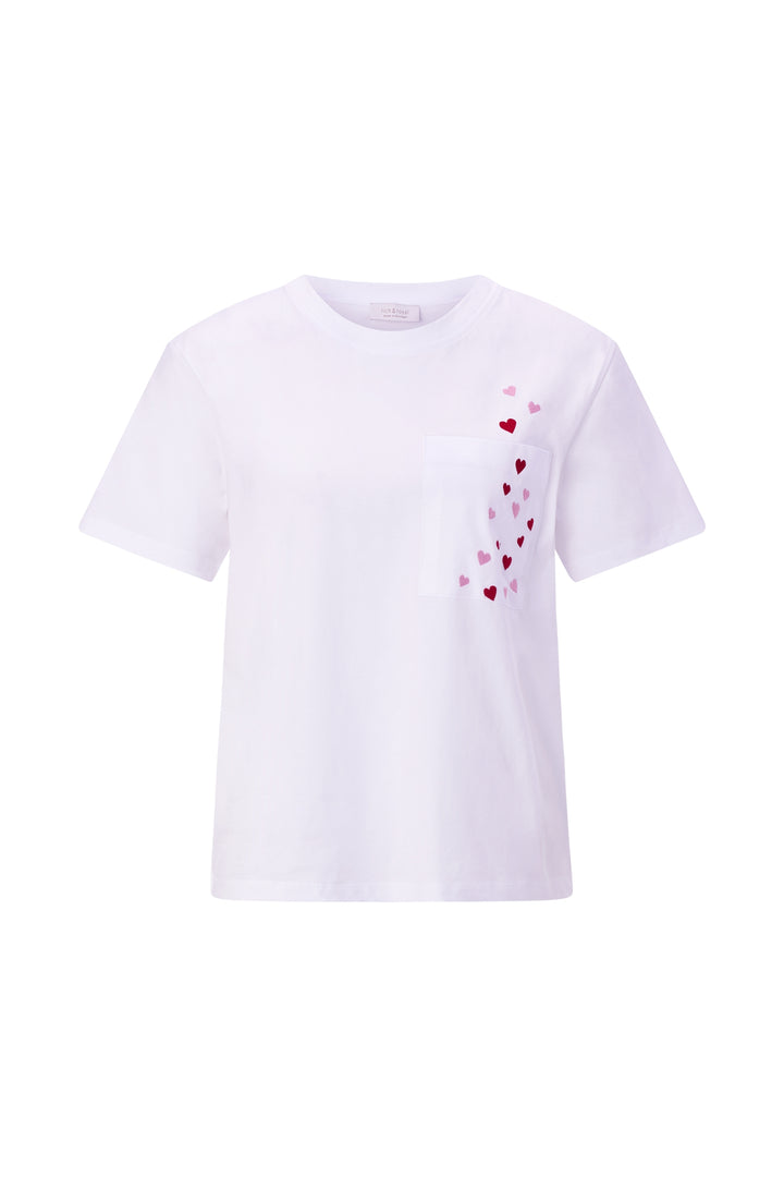 T-Shirt with Hearts, white 100 Bild 1