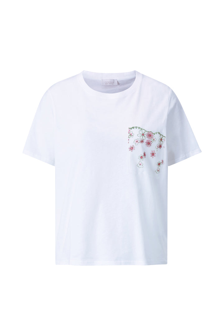 T-Shirt with Mesh Pocket, white 100 Bild 1