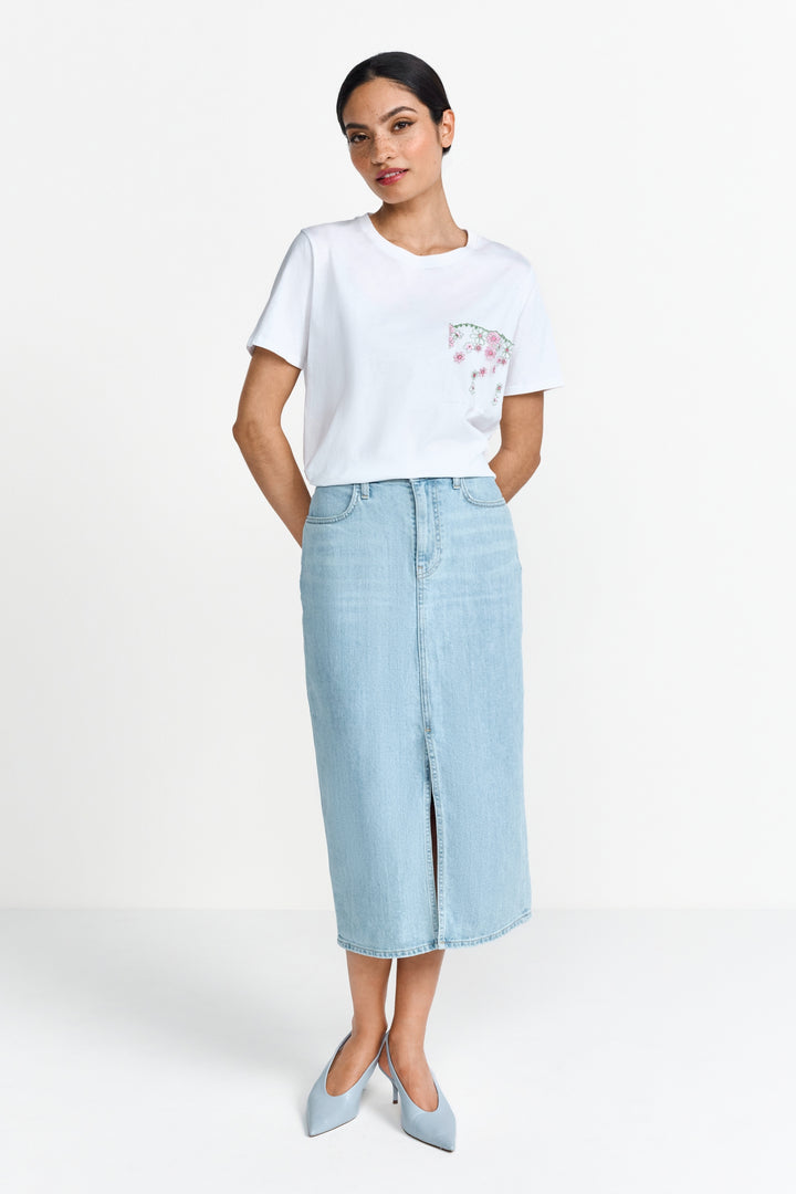 T-Shirt with Mesh Pocket, white 100 Bild 2