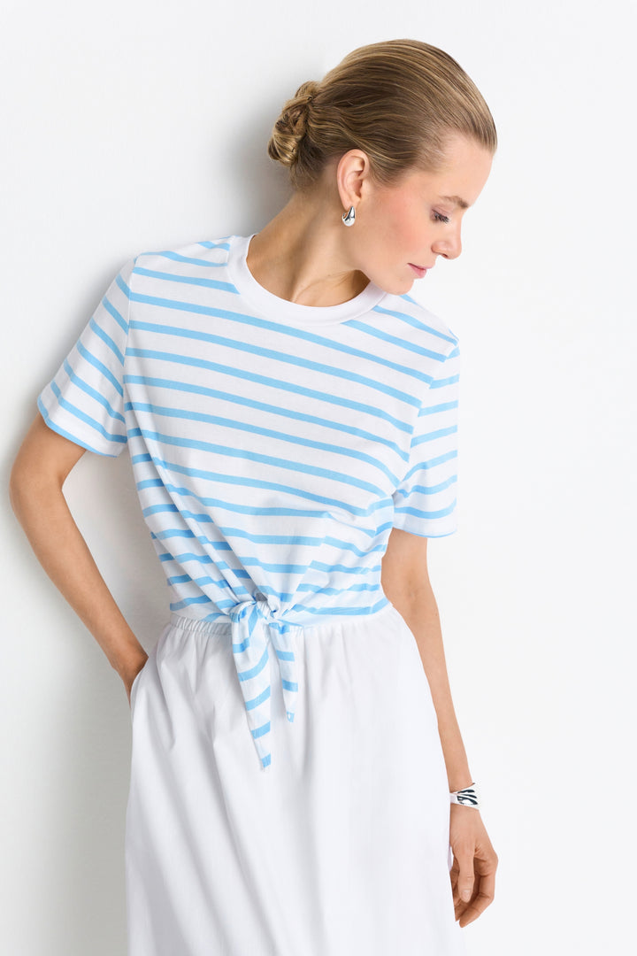 Washed Striped T-Shirt, white 100 Bild 3