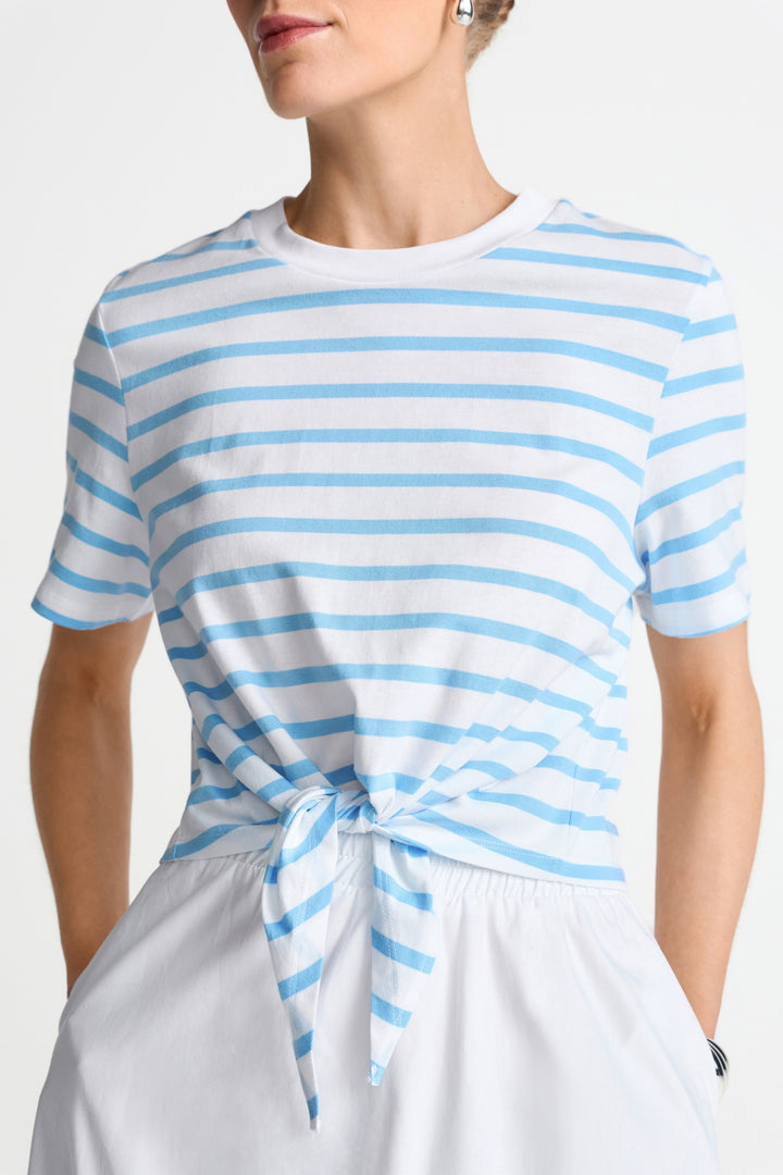 Washed Striped T-Shirt, white 100 Bild 5