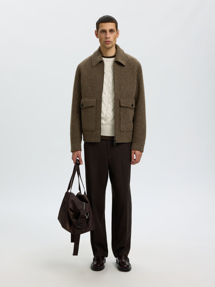 SLMCARLOS LS CABLE CREW NECK NOOS, Silver Birch/Melange 187118001 Bild 6