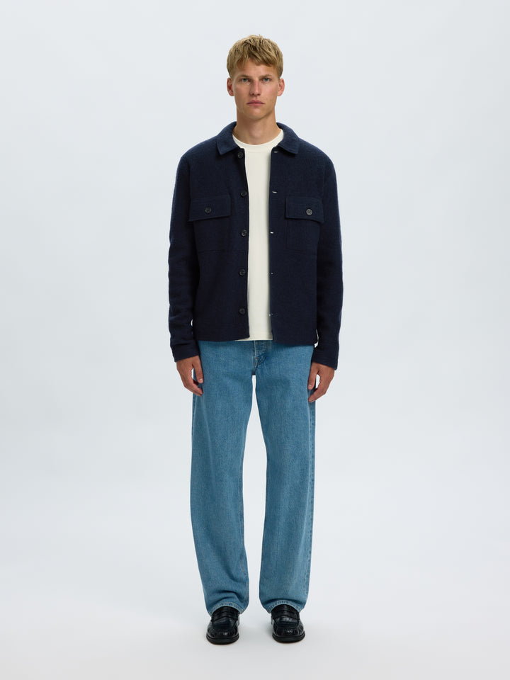SLMNEALY LS KNIT WORKWEAR CARDIGAN, Sky Captain 186839 Bild 4