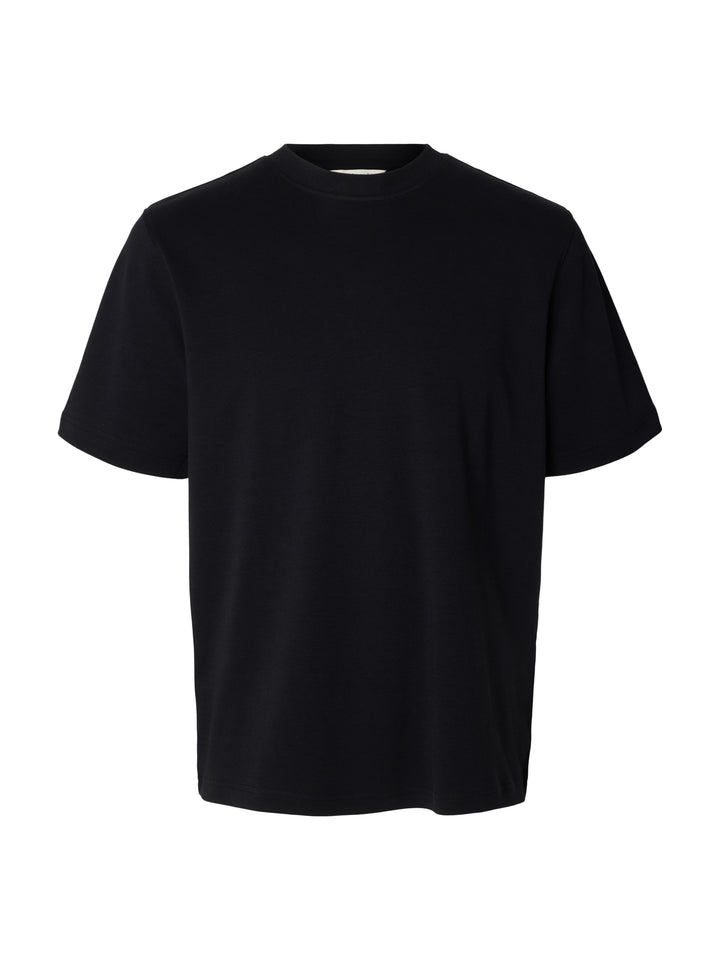 SLMTAJ MID WGT PEACH SS O-NECK TEE, Black 179099 Bild 1