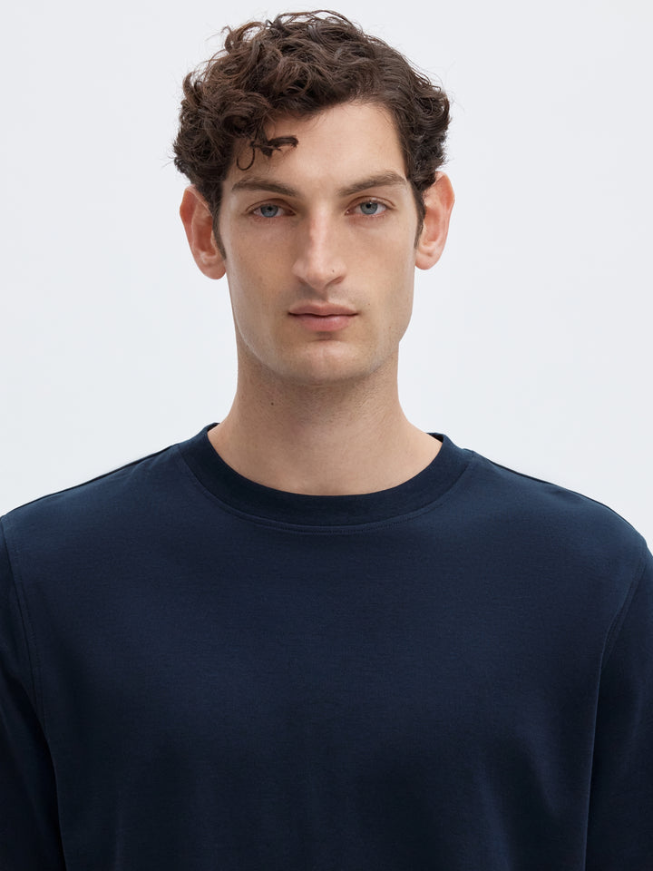 SLMTAJ MID WGT PEACH SS O-NECK TEE, Sky Captain 186839 Bild 5