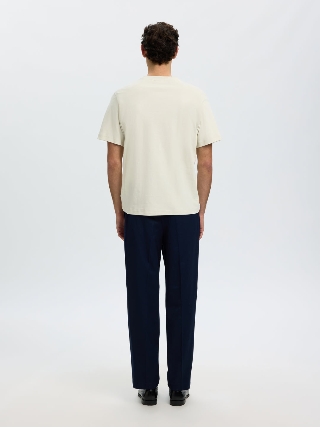 SLMTAJ MID WGT PEACH SS O-NECK TEE, Silver Birch 187118 Bild 4