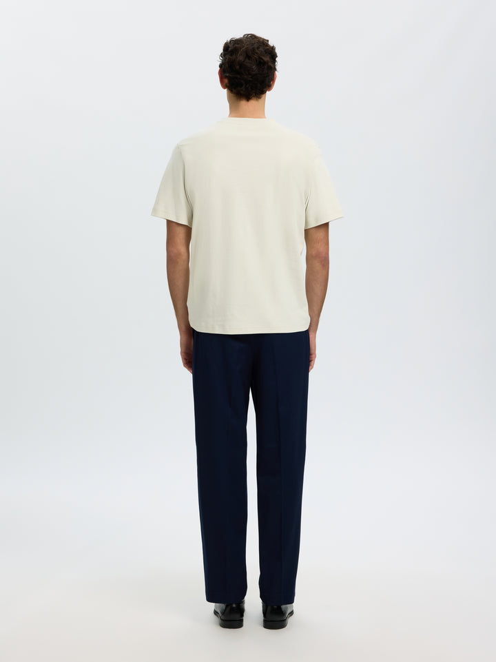 SLMTAJ MID WGT PEACH SS O-NECK TEE, Silver Birch 187118 Bild 4