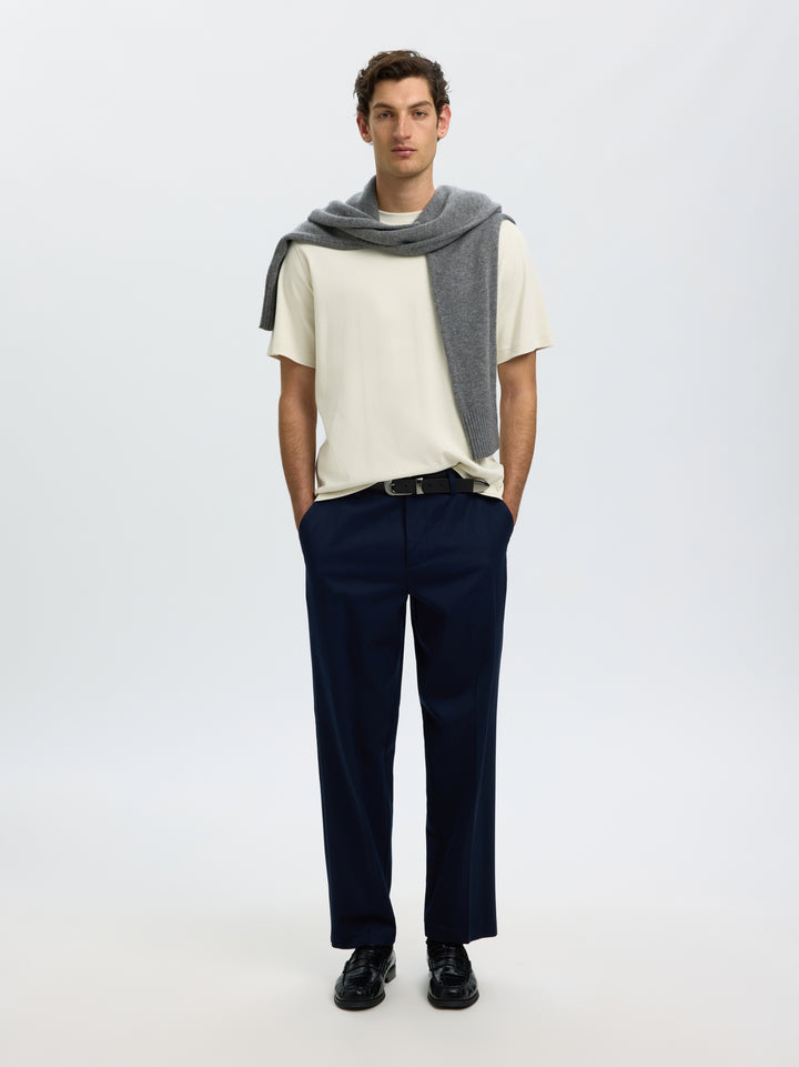 SLMTAJ MID WGT PEACH SS O-NECK TEE, Silver Birch 187118 Bild 6