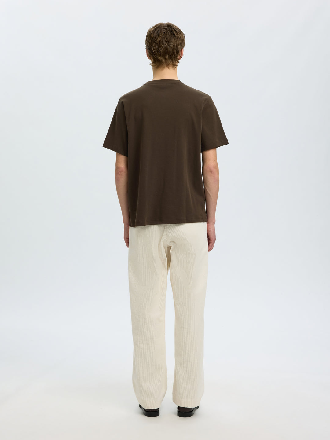 SLMTAJ MID WGT PEACH SS O-NECK TEE, Turkish Coffee 306045 Bild 5