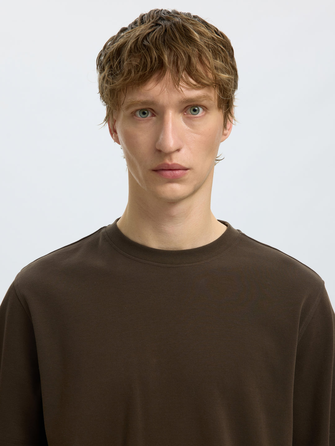 SLMTAJ MID WGT PEACH SS O-NECK TEE, Turkish Coffee 306045 Bild 6