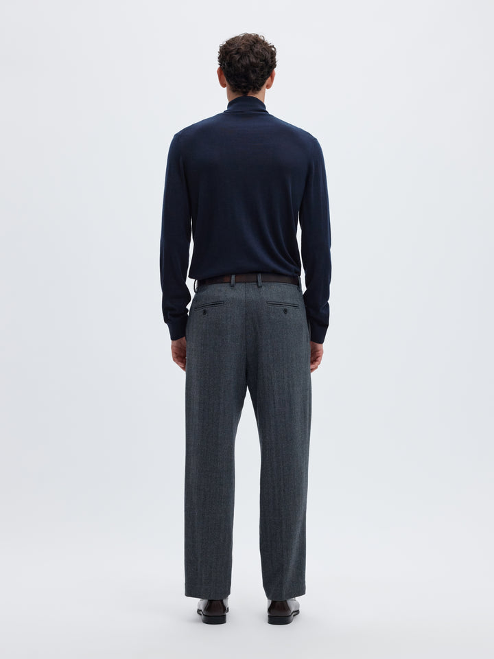 SLMTRAY LS KNIT MERINO ROLL NECK NO, Navy Blazer 178814 Bild 4
