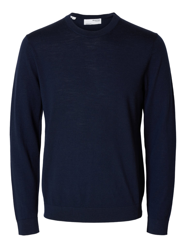 SLMTRAY LS KNIT REG MERINO CREW NOO, Navy Blazer 178814 Bild 1