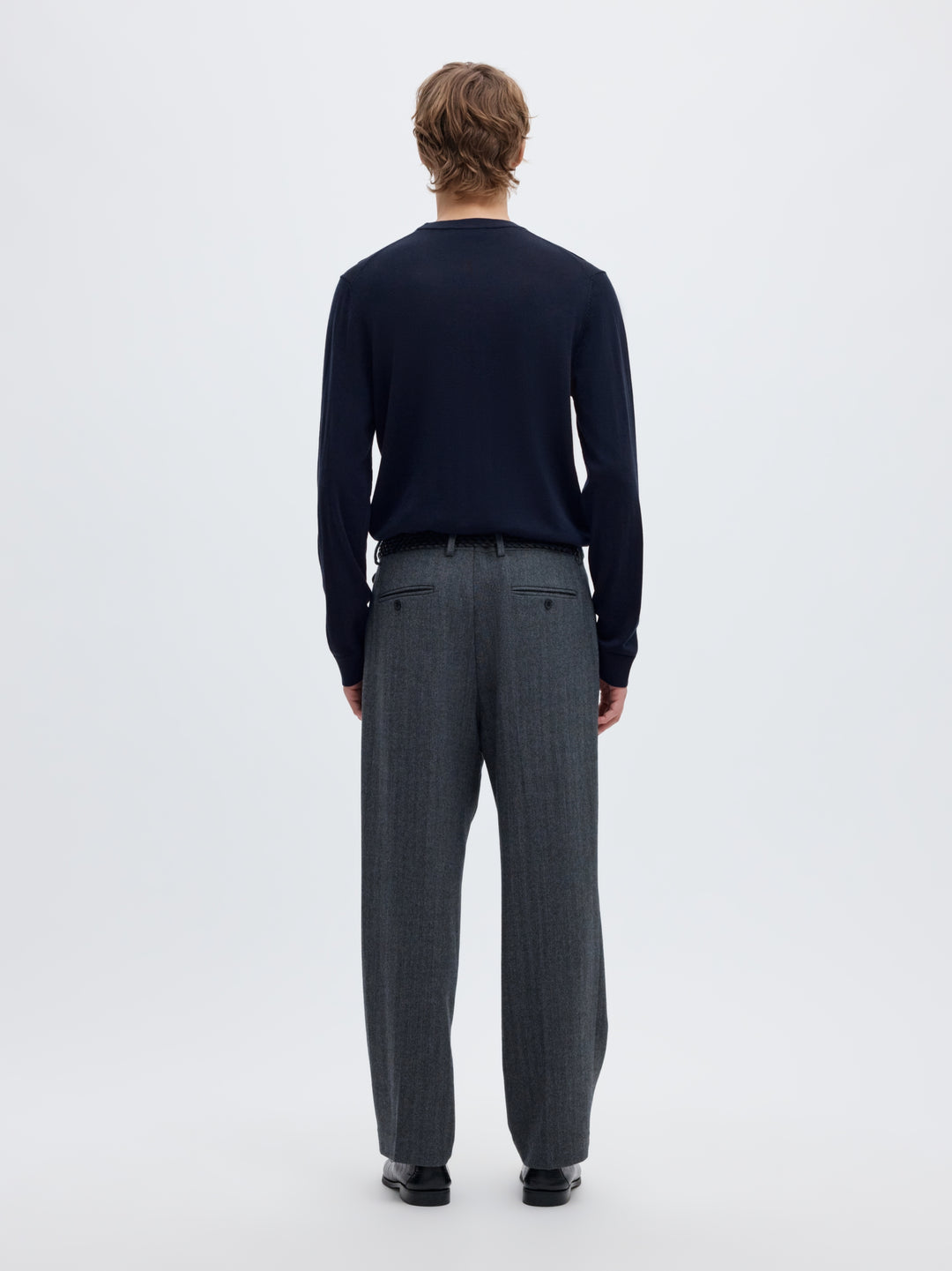 SLMTRAY LS KNIT REG MERINO CREW NOO, Navy Blazer 178814 Bild 3