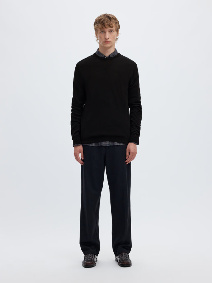 SLMTRAY LS KNIT REG MERINO CREW NOO, Black 179099 Bild 6