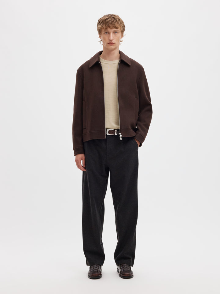 SLMTRAY LS KNIT REG MERINO CREW NOO, Oatmeal/Melange 184679001 Bild 4
