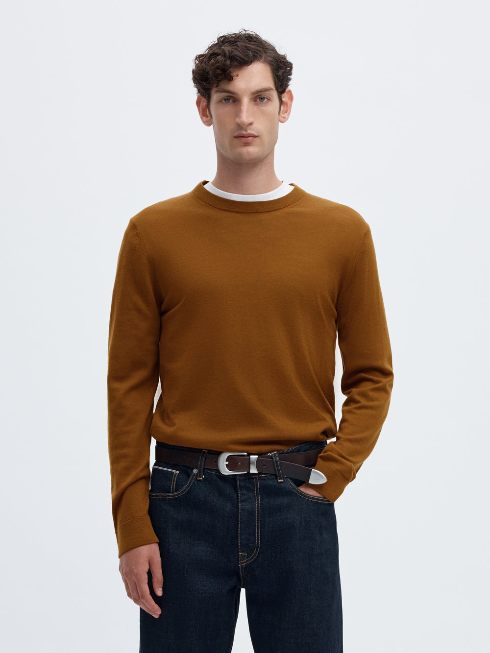 SLMTRAY LS KNIT REG MERINO CREW NOO, Monks Robe 186645 Bild 2