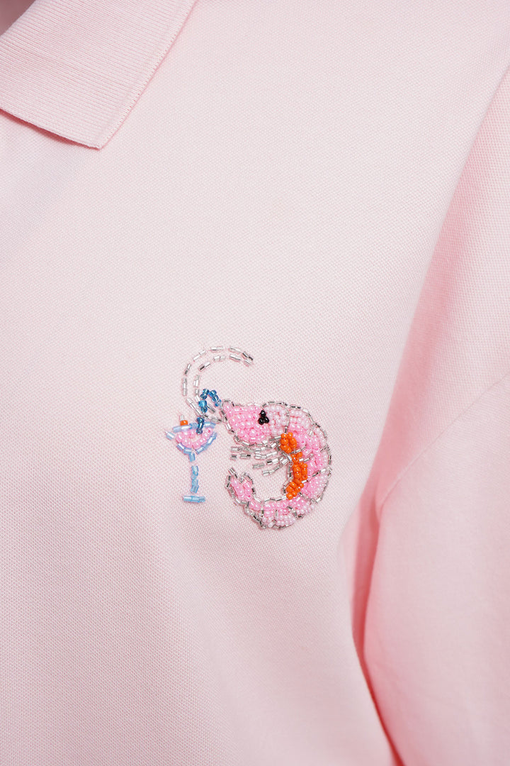BOXY CROPPED POLO T-SHIRT, POWDER ROS� 403 Bild 3