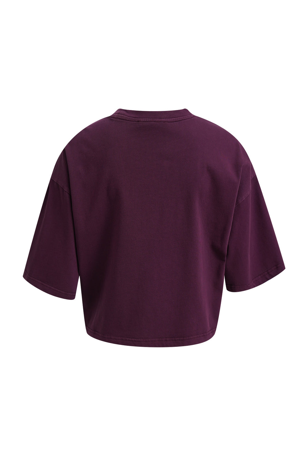 BOXY CROPPED T-SHIRT SEQUINS, PLUM 508 Bild 2