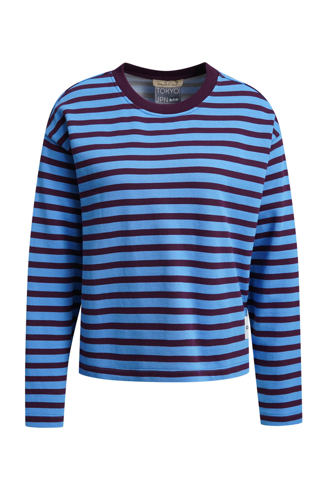 BOXY SWEATSHIRT SOUL STUDIO STRIPE, SAPHIRE 611 Bild 5