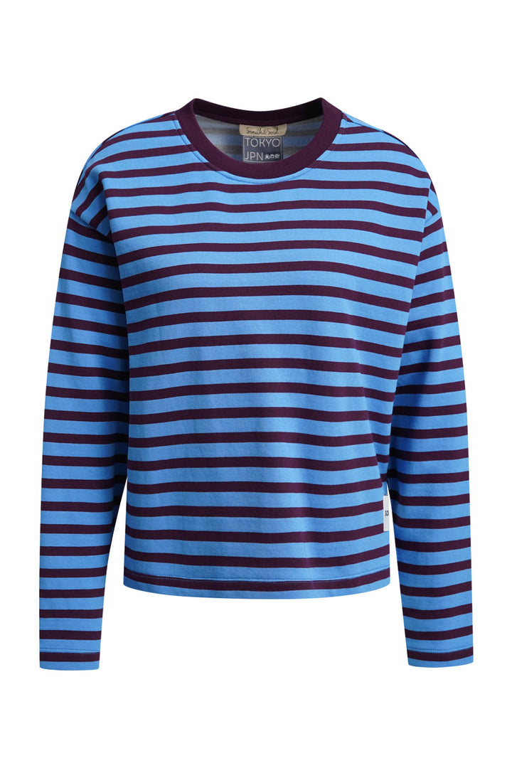 BOXY SWEATSHIRT SOUL STUDIO STRIPE, SAPHIRE 611 Bild 5