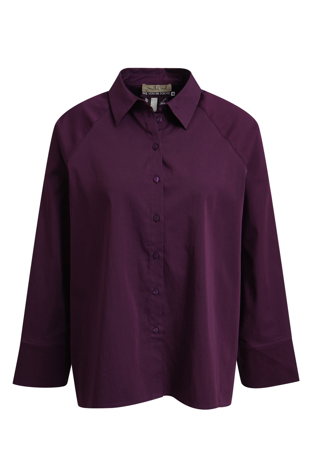 CAPE BLOUSE, PLUM 508 Bild 1