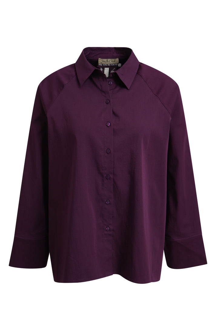 CAPE BLOUSE, PLUM 508 Bild 1