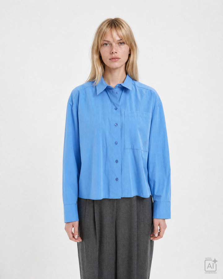 CASUAL SHIRT COLLAR BLOUSE, SAPHIRE 611 Bild 1