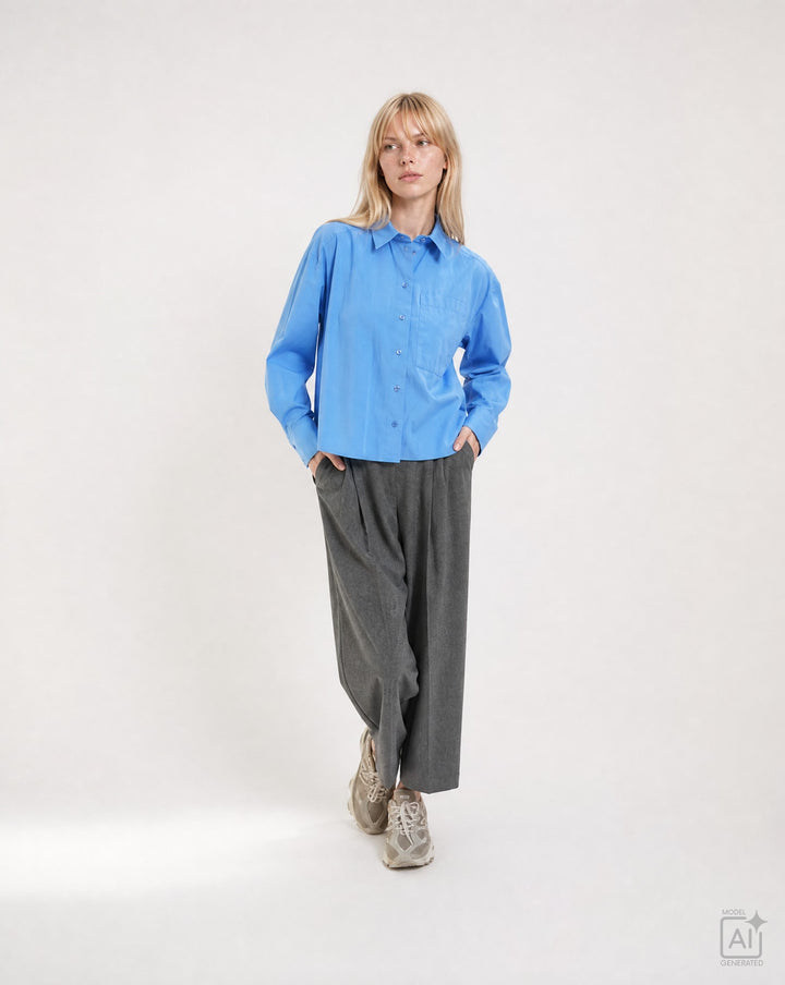CASUAL SHIRT COLLAR BLOUSE, SAPHIRE 611 Bild 4