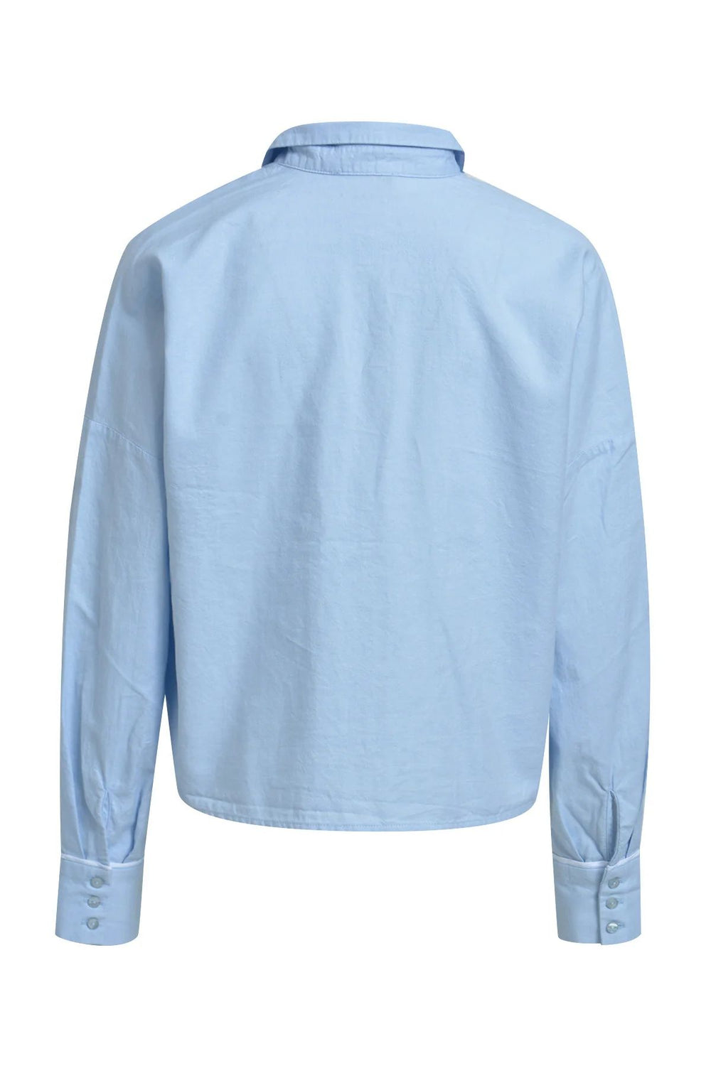 CROPPED RUFFLE OXFORD BLOUSE, SKY 602 Bild 2